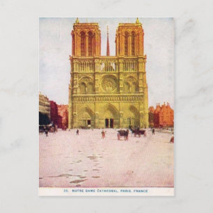 Vintage Paris, Notre Dame de Paris Postcard