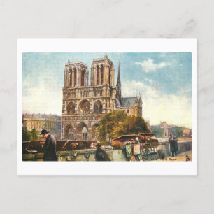 Vintage Paris Notre Dame Postcard