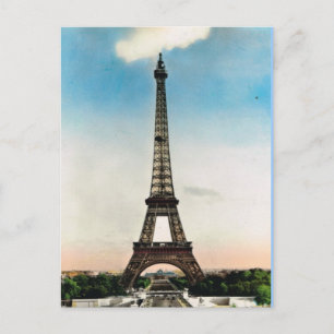 Vintage Paris, Paris Eiffel Tower Postcard