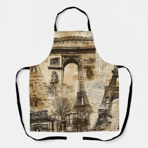 Vintage Paris Pattern – Eiffel Tower Home Decor Apron