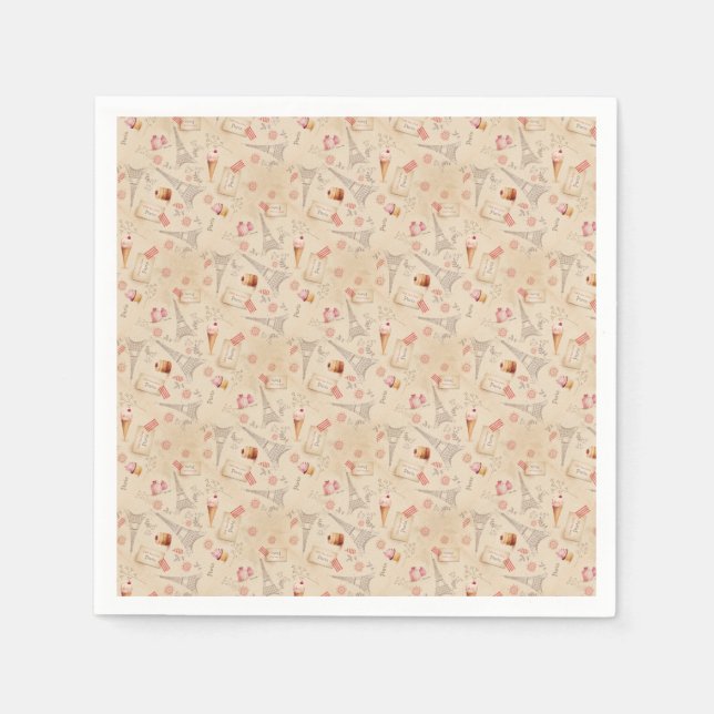 Vintage Paris Sweets Napkin (Front)