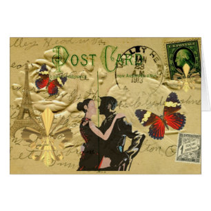 Vintage Paris Tango post card
