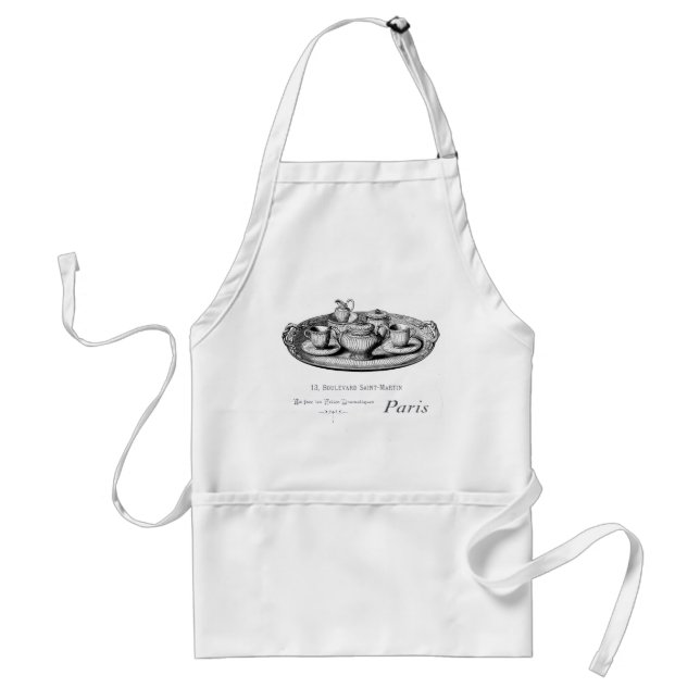 Vintage Paris Tea service apron (Front)