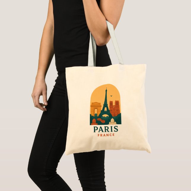 Vintage Paris Tote Bag – French Cathedral Retro (Front (Product))