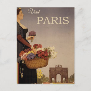 Vintage Paris Travel Postcard