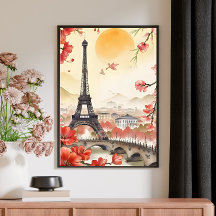 Vintage Paris - Watercolor Retro Travel Poster