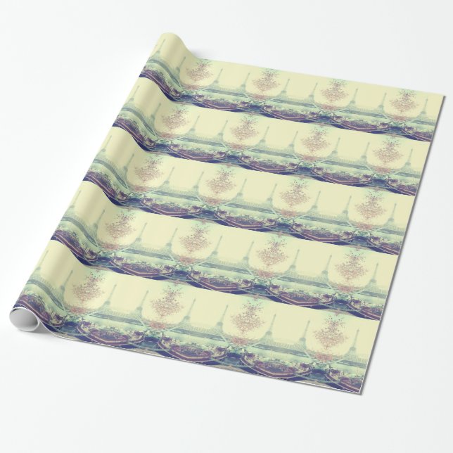 Vintage Paris Wrapping Paper (Unrolled)