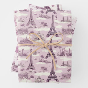 Vintage Parisian Charm Wrapping Paper Sheet