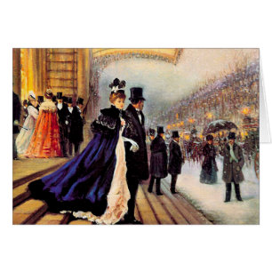 Vintage Parisian Style Big Christmas Cards