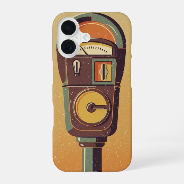 Vintage Parking Meter iPhone 16 Case (Back)