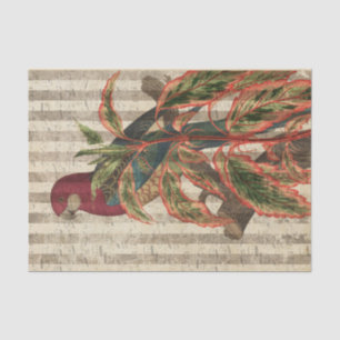 Vintage Parrot and Tropical Leaves Tissue Paper