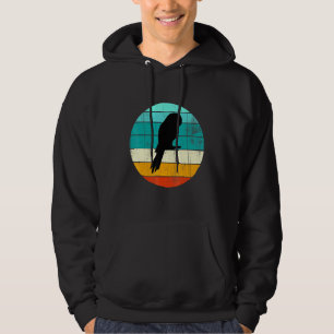 Vintage Parrot Sunset Retro Sun Colourful Silhouet Hoodie