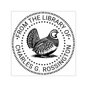 Vintage Partridge Game Bird #3 Library Book Name Self-inking Stamp