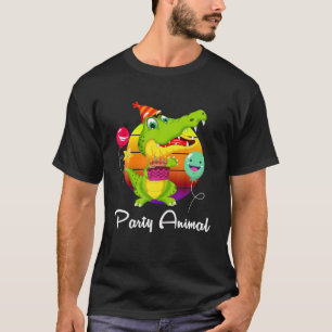 Vintage Party Animal Birthday Crocodile Gator Love T-Shirt