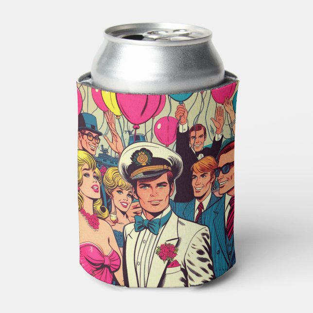 Vintage Party Comics Can Cooler (Can Front)