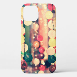 Vintage party night with a light ball iPhone 12 case