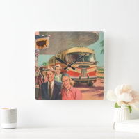 Vintage Passengers on Vacation at the Bus Depot