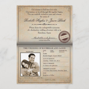 Vintage Passport Invitation