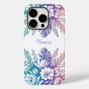 Vintage Pastel Colourful Floral Design Case-Mate iPhone 14 Pro Case