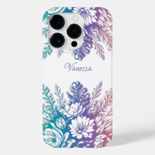 Vintage Pastel Colourful Floral Design Case-Mate iPhone 14 Pro Case