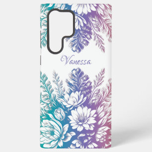 Vintage Pastel Colourful Floral Design Samsung Galaxy Case