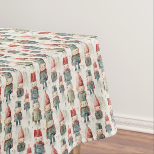 Vintage pastel colours Christmas nutcrackers Tablecloth