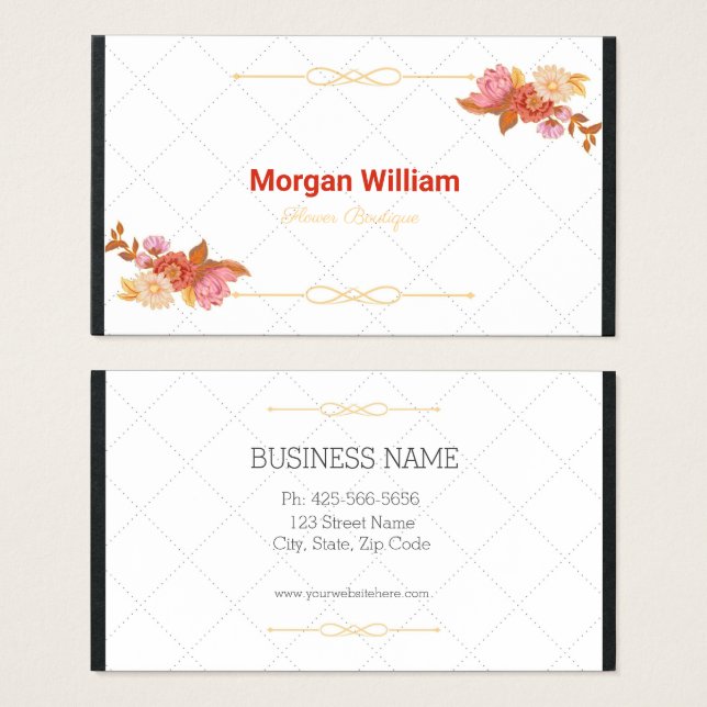 Vintage Pastel Floral Pattern (Front & Back)