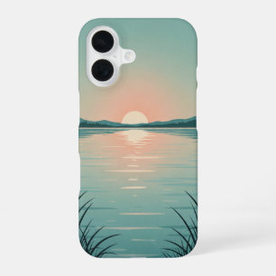 Vintage Pastel Lake iPhone 16 Case