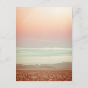 Vintage Pastel Ocean Beach Sunset card
