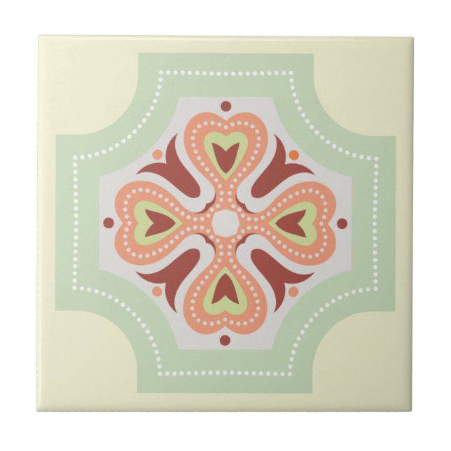 Vintage Pastel Portuguese Azulejo Tiles (Front)
