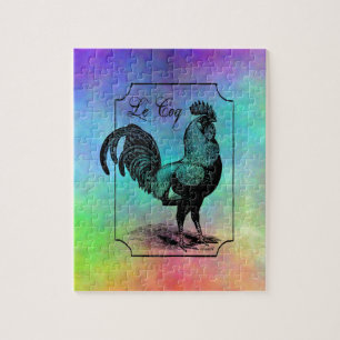 Vintage Pastel Rooster Jigsaw Puzzle
