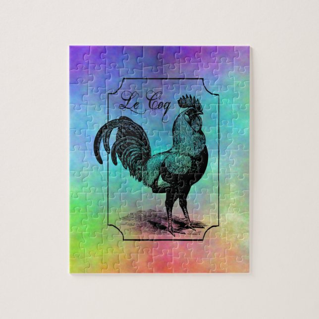 Vintage Pastel Rooster Jigsaw Puzzle (Vertical)