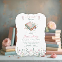 Vintage Pastel Story Book New Chapter baby shower