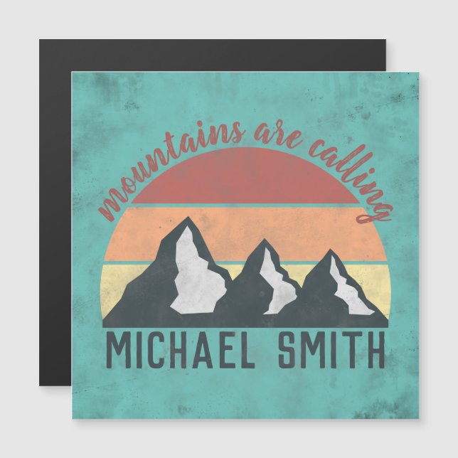 Vintage pastels mountains are calling monogram (Front/Back)