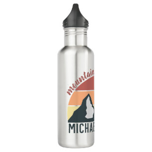 Vintage pastels mountains are calling monogram 710 ml water bottle