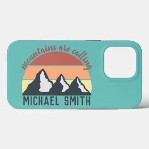 Vintage pastels mountains are calling monogram sky iPhone 13 pro case