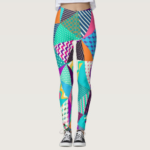 Vintage Patchwork Decorative Pattern Design Leggings