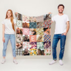 Vintage Patchwork Effect Quilt Pattern Photo