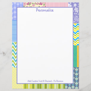Vintage Patchwork Quilt Pattern Sewing Personalize