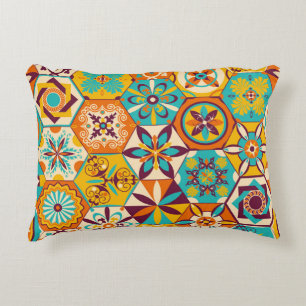 vintage patchwork quilt pattern. Vintage decorativ Accent Pillow