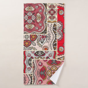 vintage patchwork quilt pattern. Vintage decorativ Bath Towel