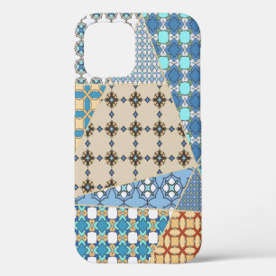 Vintage patchwork quilt pattern. Vintage decorativ iPhone 12 Case