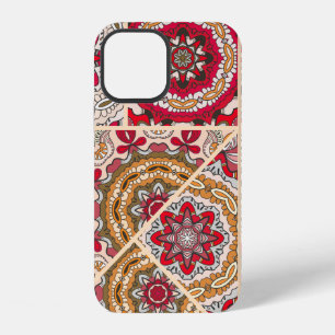 Vintage patchwork quilt pattern. Vintage decorativ iPhone 12 Case