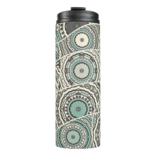 Vintage patchwork quilt pattern. Vintage decorativ Thermal Tumbler