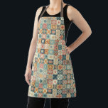 Vintage, patchwork quilted look apron<br><div class="desc">add your own text</div>