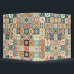 Vintage, patchwork quilted look binder<br><div class="desc">add your own text</div>