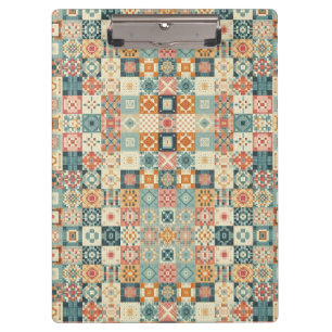 Vintage, patchwork quilted look clipboard