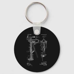 Vintage Patent Print 1911 Boat Motor Keychain