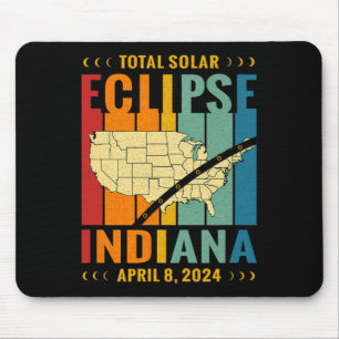 Vintage Path Of Totality Solar Eclipse April 8 202 Mouse Pad