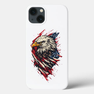 Vintage Patriotic American Eagle 4th of July iPhone 13 Case